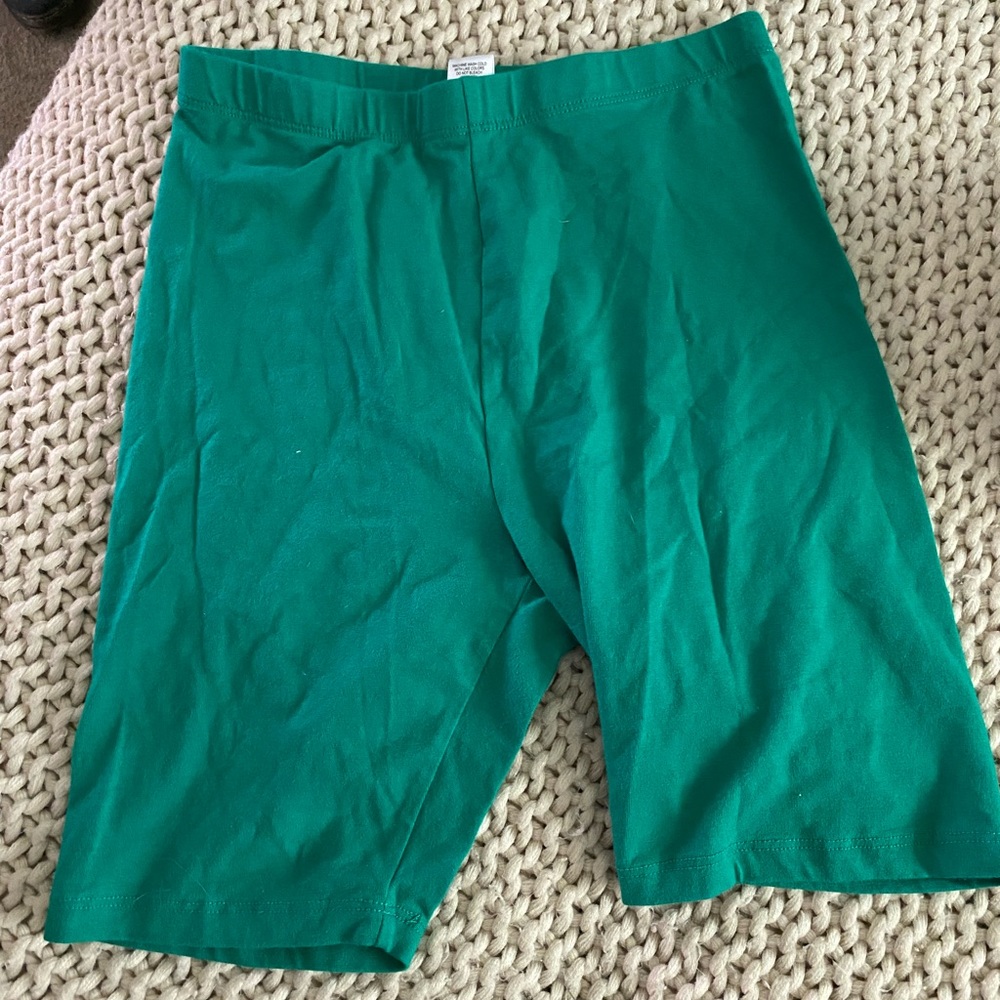 Emerald/Sea Green Biker Shorts size Medium